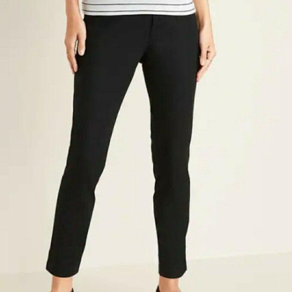 Old Navy Maternity Size 12 Full Panel Harper Black Stretch Career Pants